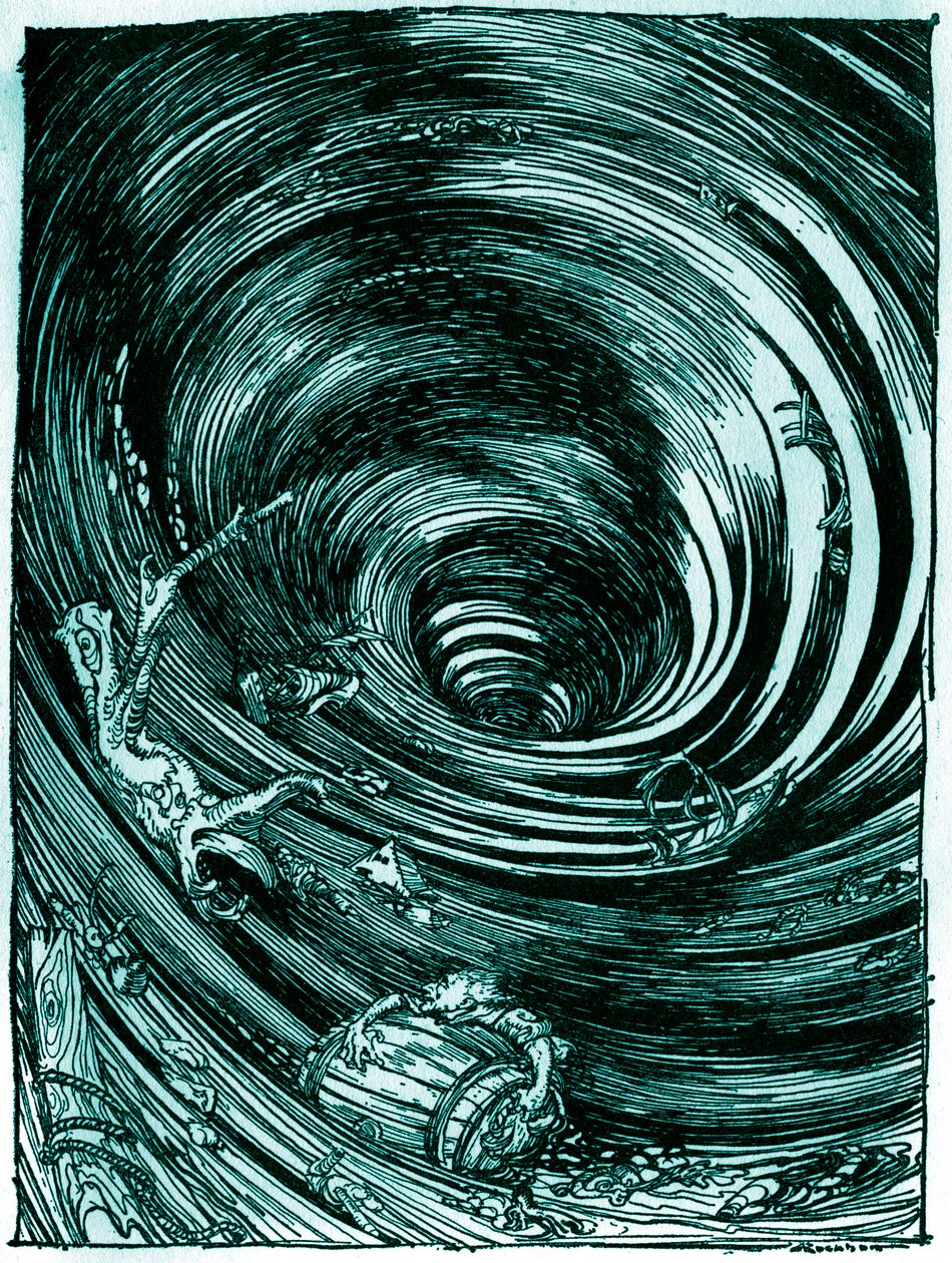 Uma descida ao turbilhão por Edgar Allan Poe de Arthur Rackham