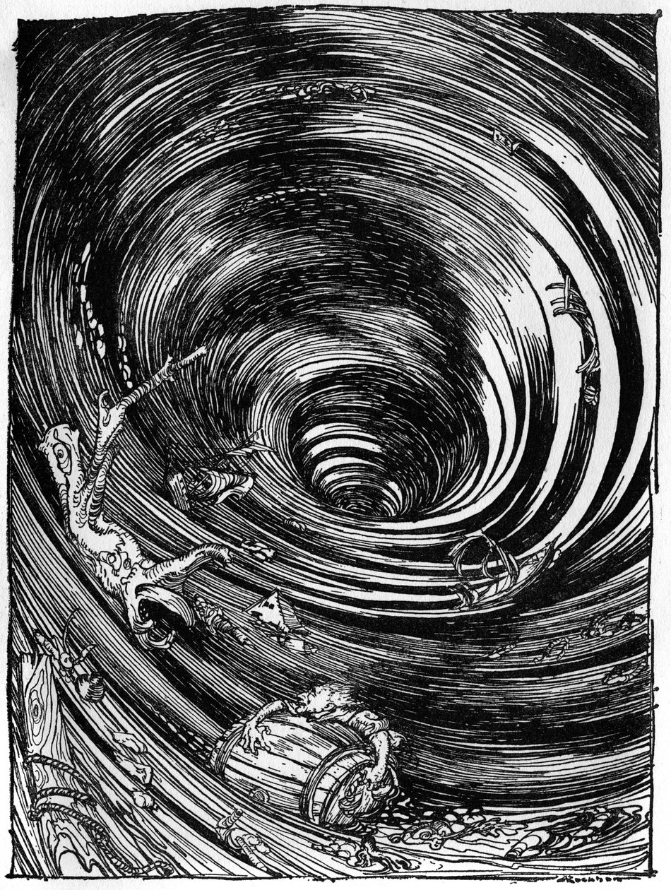 "Uma descida ao Maelstrom" por Edgar Allan Poe de Arthur Rackham