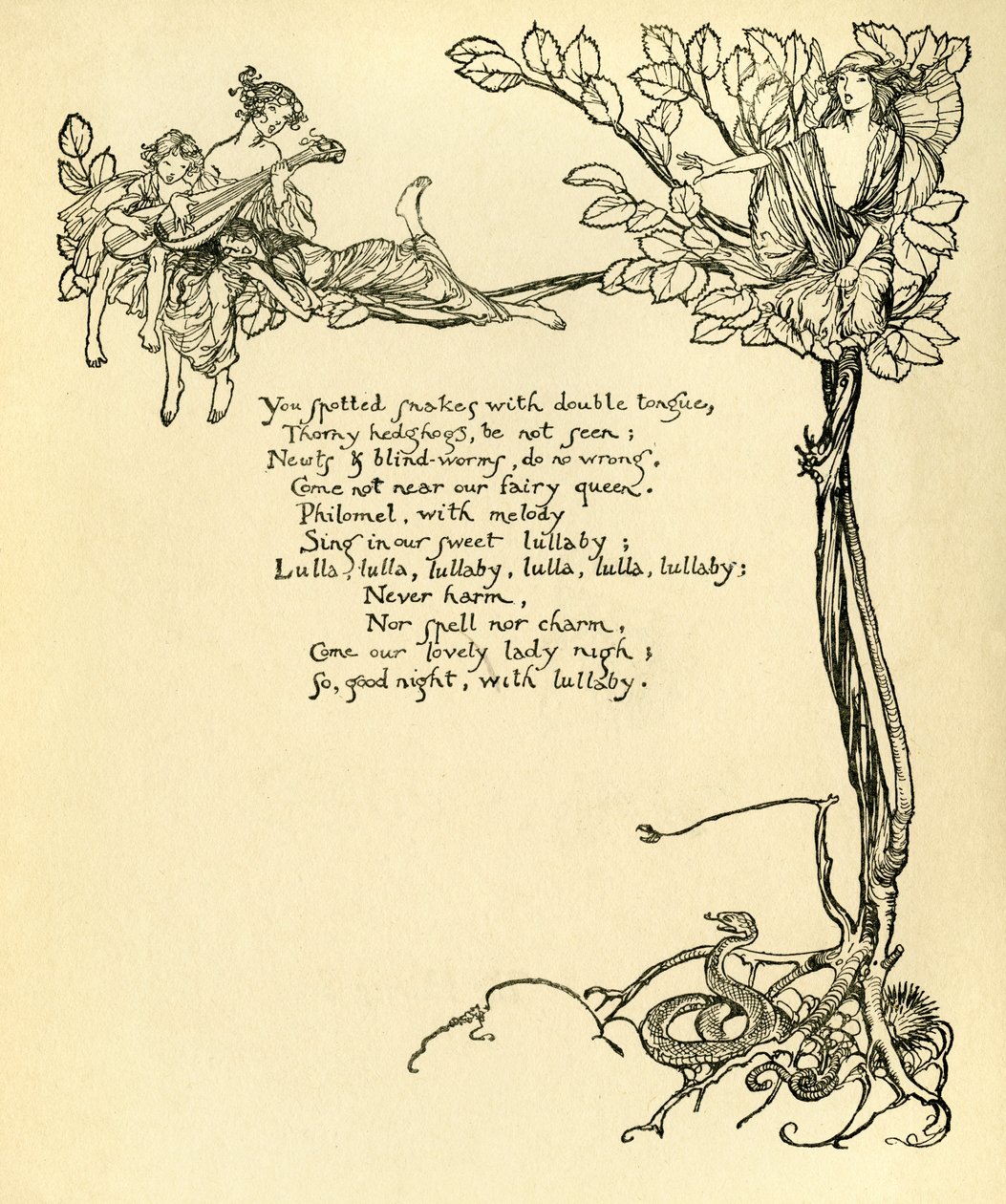 Sonho de uma noite de verão de Arthur Rackham