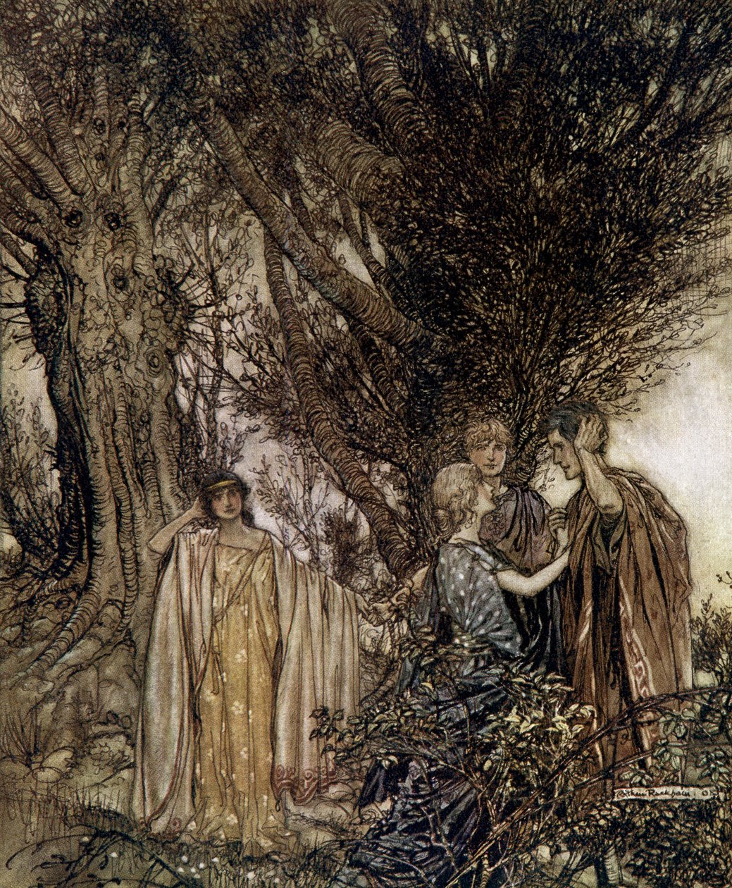 Sonho de uma noite de verão de Arthur Rackham