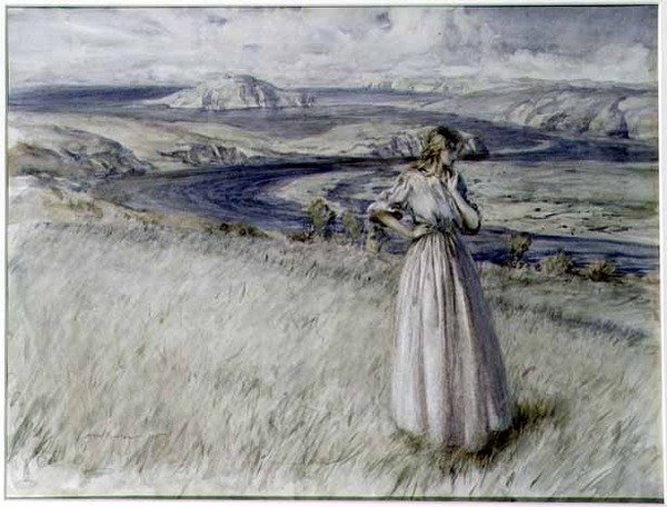 Bigbury Bay, Devon de Arthur Rackham