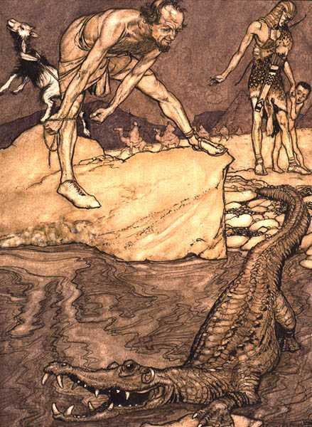 Crocodilo de Arthur Rackham