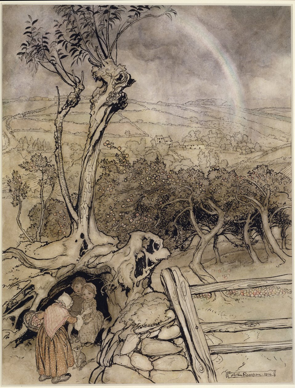 Exatamente onde o arco-íris termina de Arthur Rackham