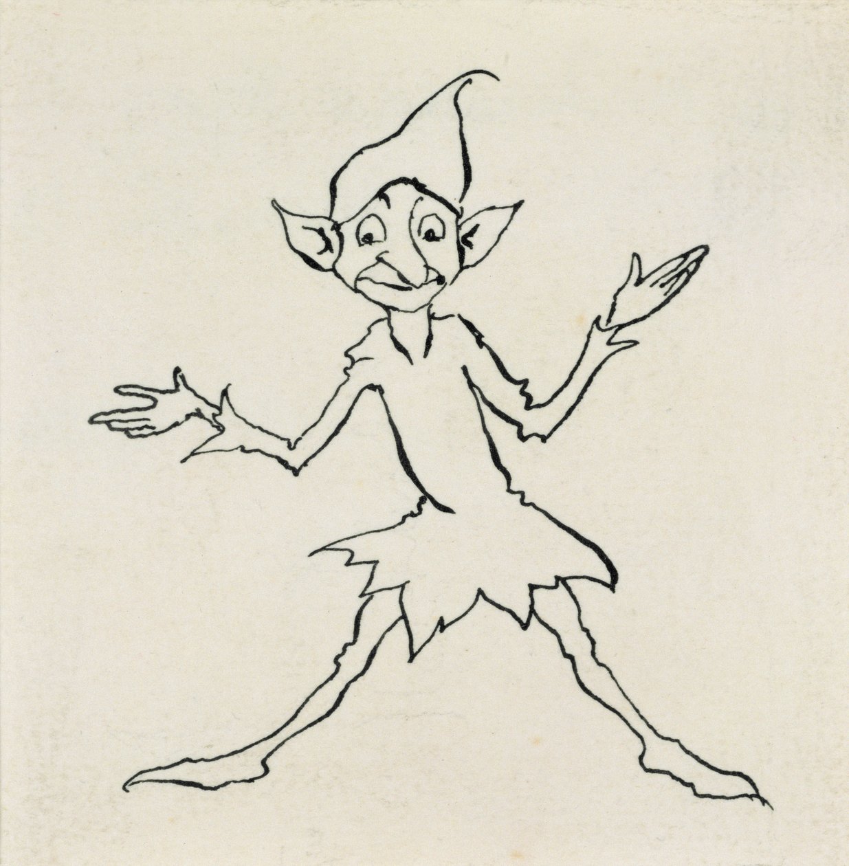 Boa noite! disse Lukoje, ilustração de contos de fadas de Hans Christian Andersens, publicado em 1932 (caneta e tinta) de Arthur Rackham