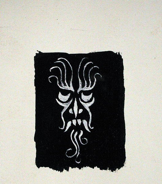 Cabeça grotesca (caneta, tinta e corpinho) de Arthur Rackham