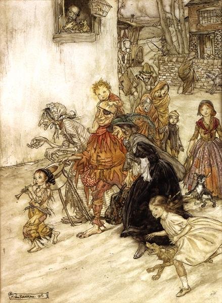 Ilustração Para a Mãe Ganso de Arthur Rackham