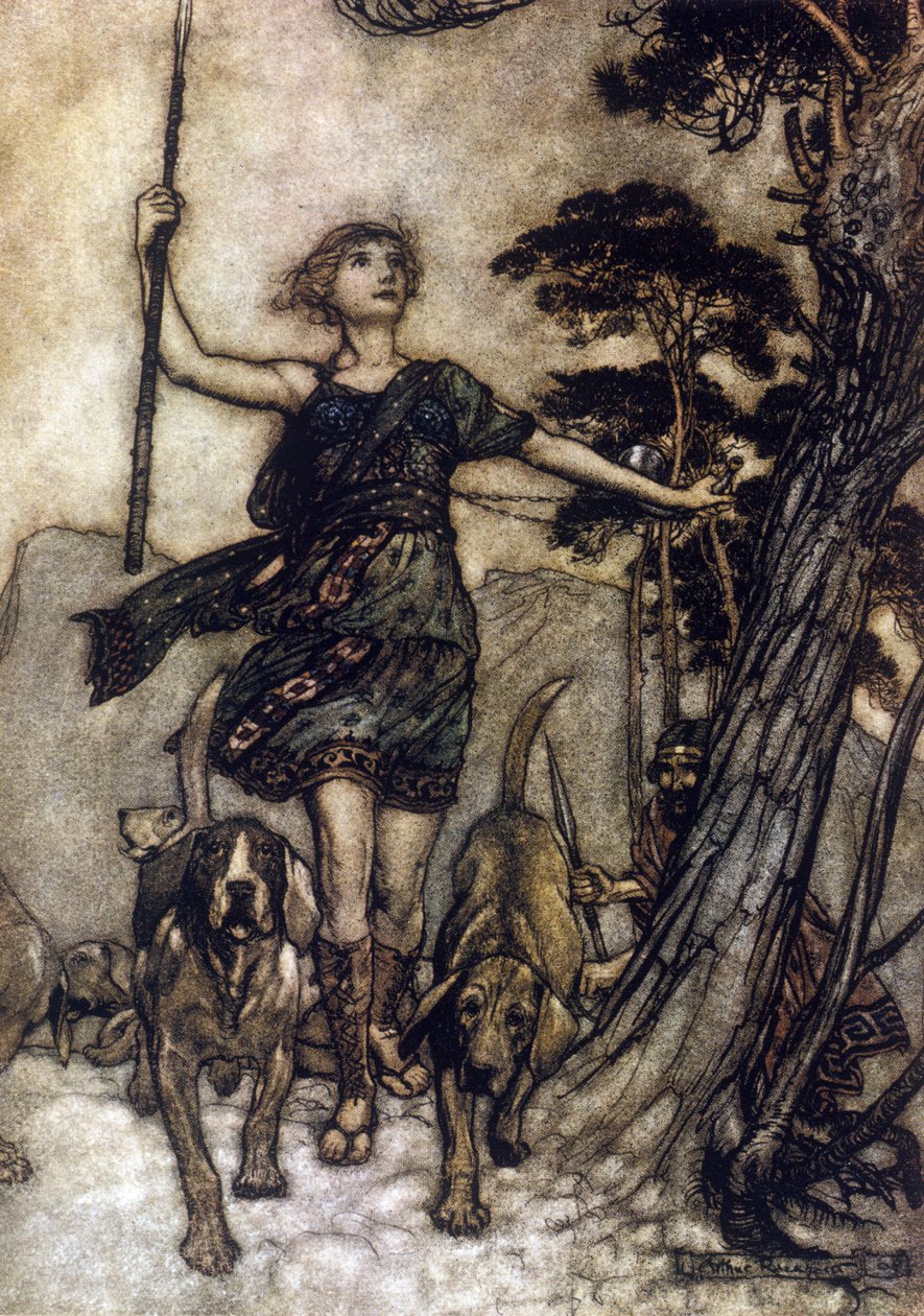 Ilustração de Arthur RACKHAM (1867-1939) para The Dream of a Summer Night de William SHAKESPEARE de Arthur Rackham