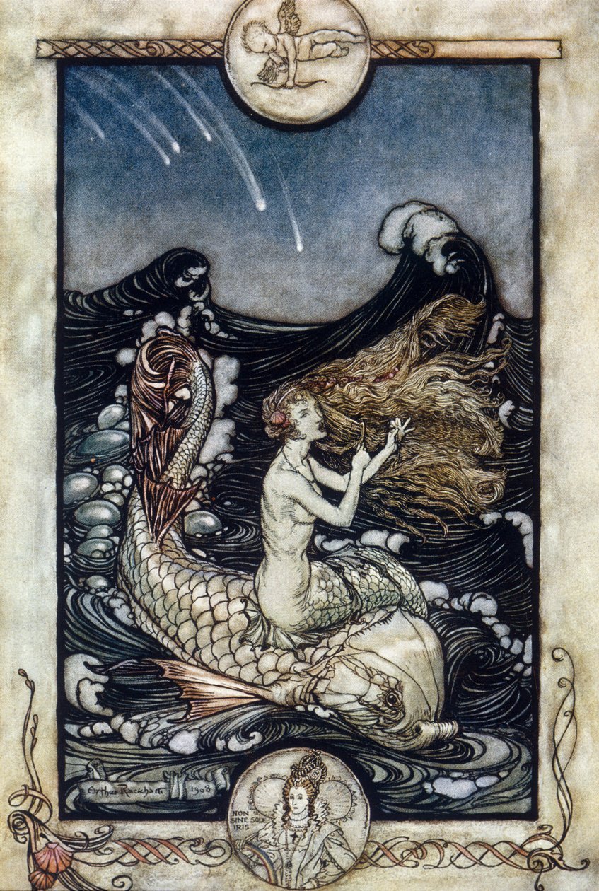 Ilustração de Arthur RACKHAM (1867-1939) para The Dream of a Summer Night de William SHAKESPEARE de Arthur Rackham