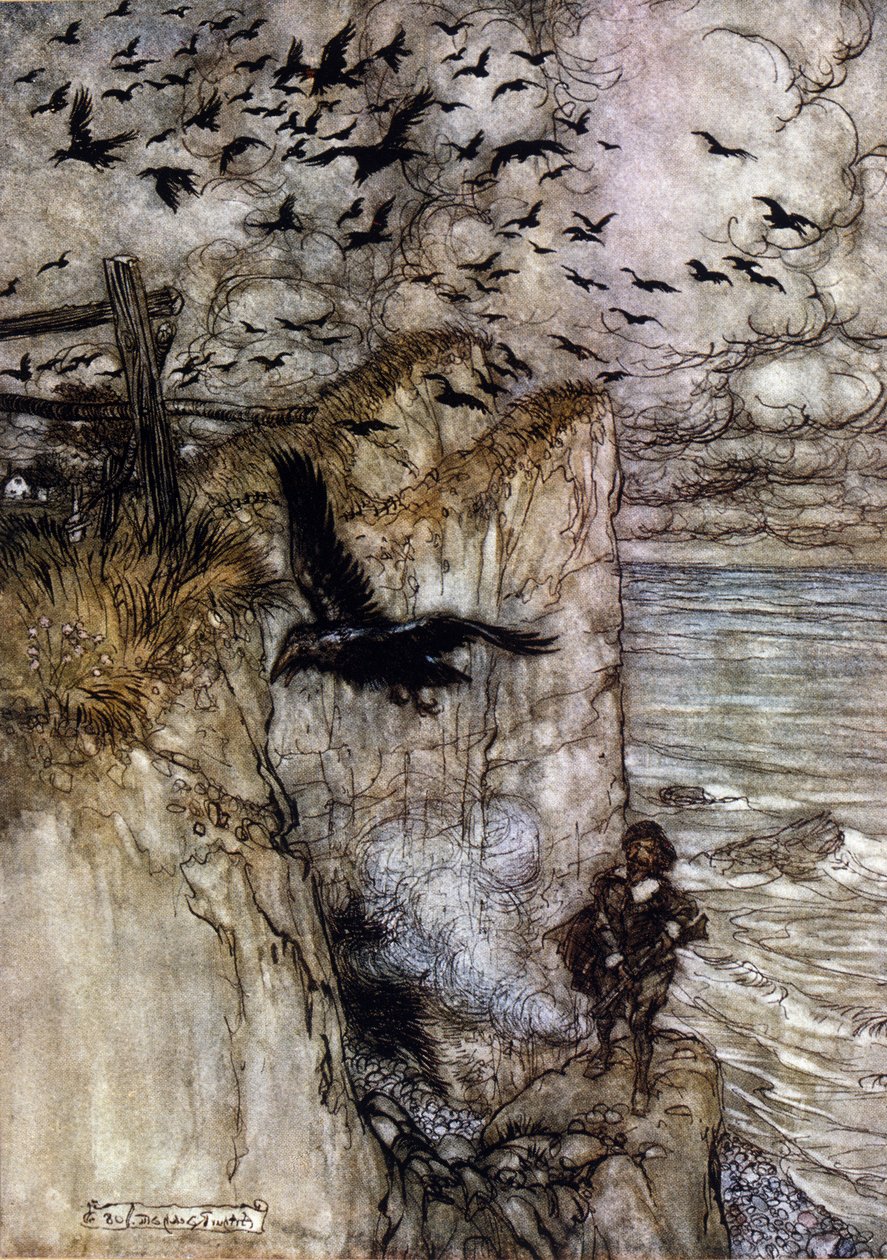 Ilustração de Arthur RACKHAM (1867-1939) para The Dream of a Summer Night de William SHAKESPEARE de Arthur Rackham