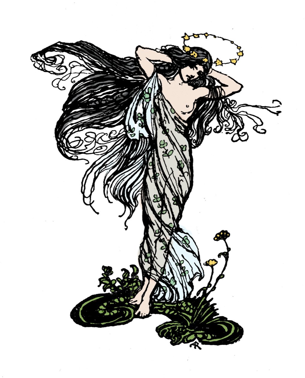 Ilustração para The Dream of a Summer Night de William SHAKESPEARE de Arthur Rackham