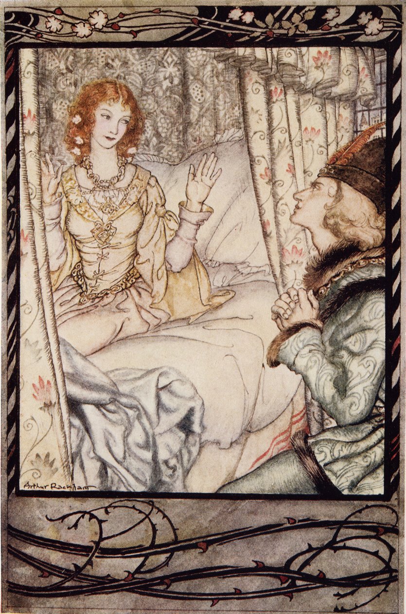 É você, meu principe Eu esperei muito por você, do The Arthur Rackham Fairy Book, pub. 1933 de Arthur Rackham