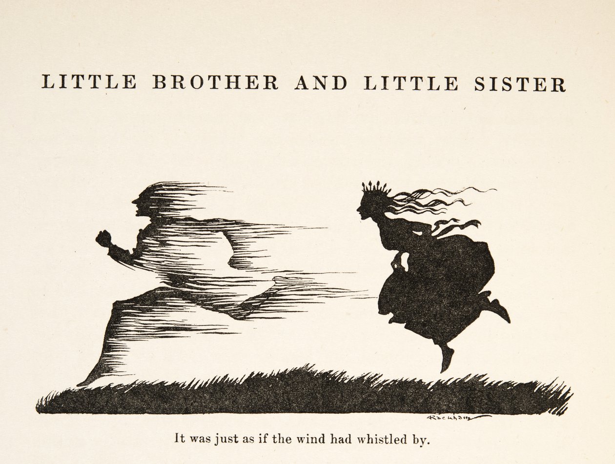 Foi como se o vento tivesse assobiado, de Little Brother & Little Sister e Outros Contos dos Irmãos Grimm, pub.1917 (litho) de Arthur Rackham