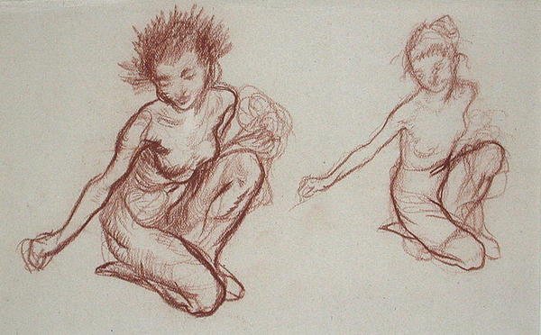 Ajoelhado Imp (sangue no papel) de Arthur Rackham