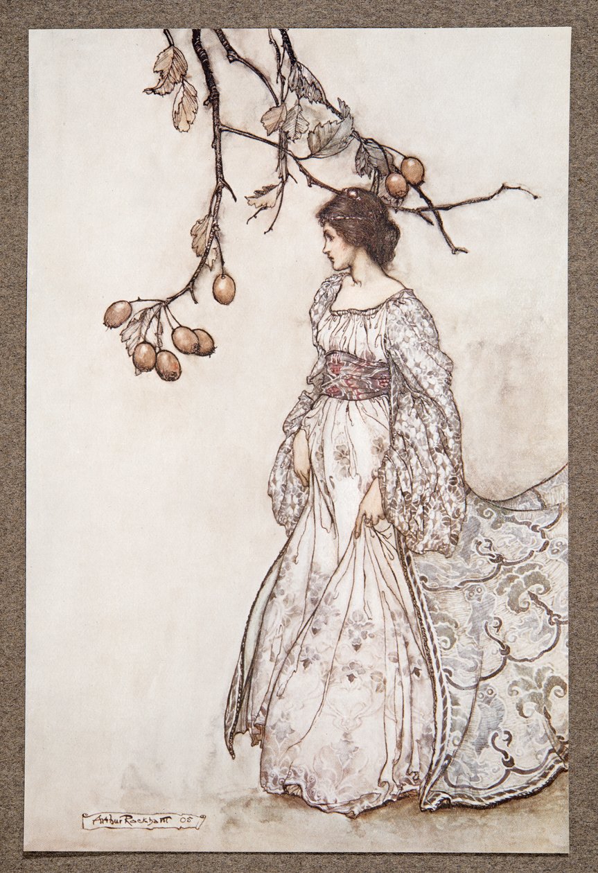 De fato, parece muito sinistro, de Peter Pan em Kensington Gardens, de JM Barrie (1860 - 1937), pub. 1906 de Arthur Rackham