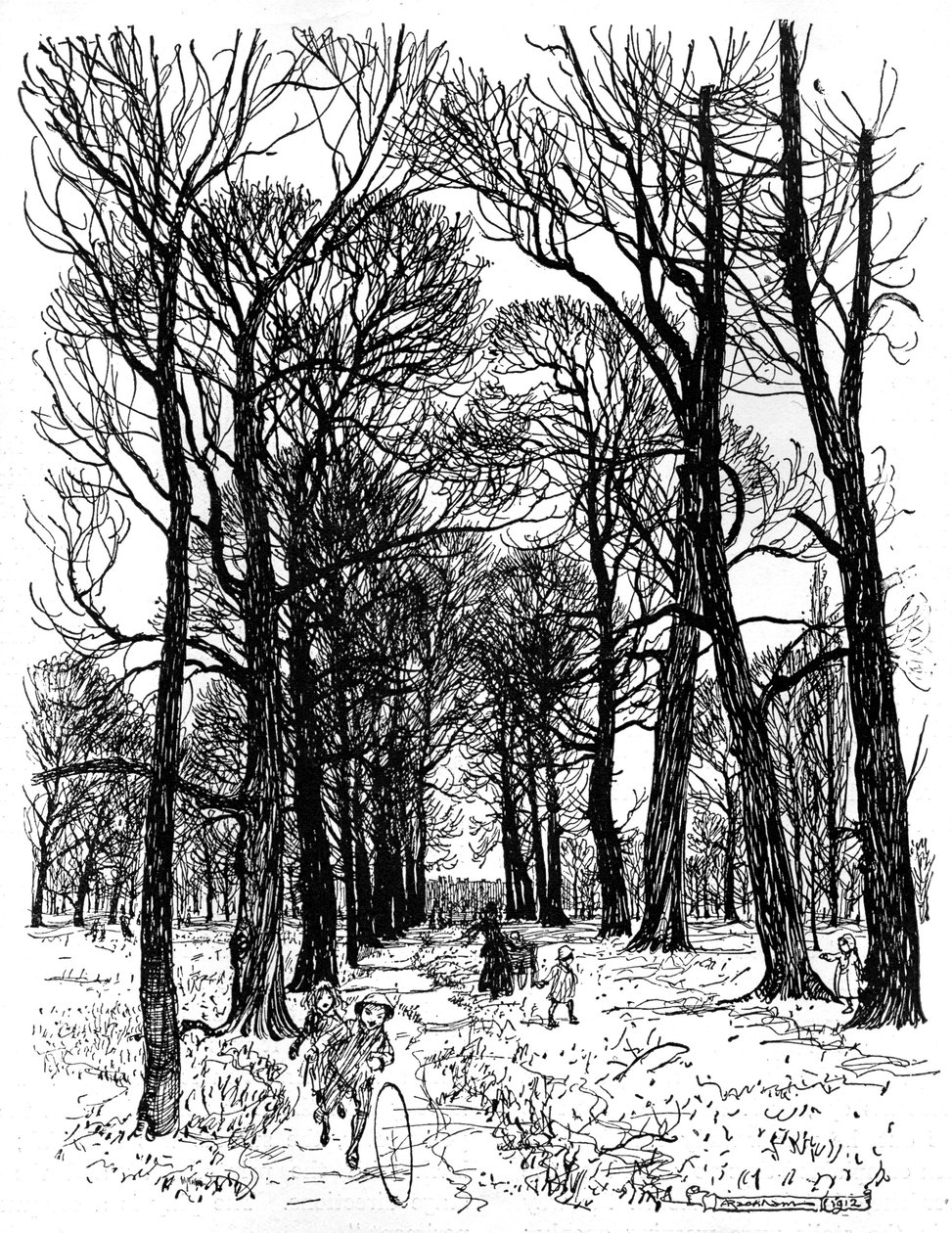 Peter Pan em Kensington Gardens de Arthur Rackham