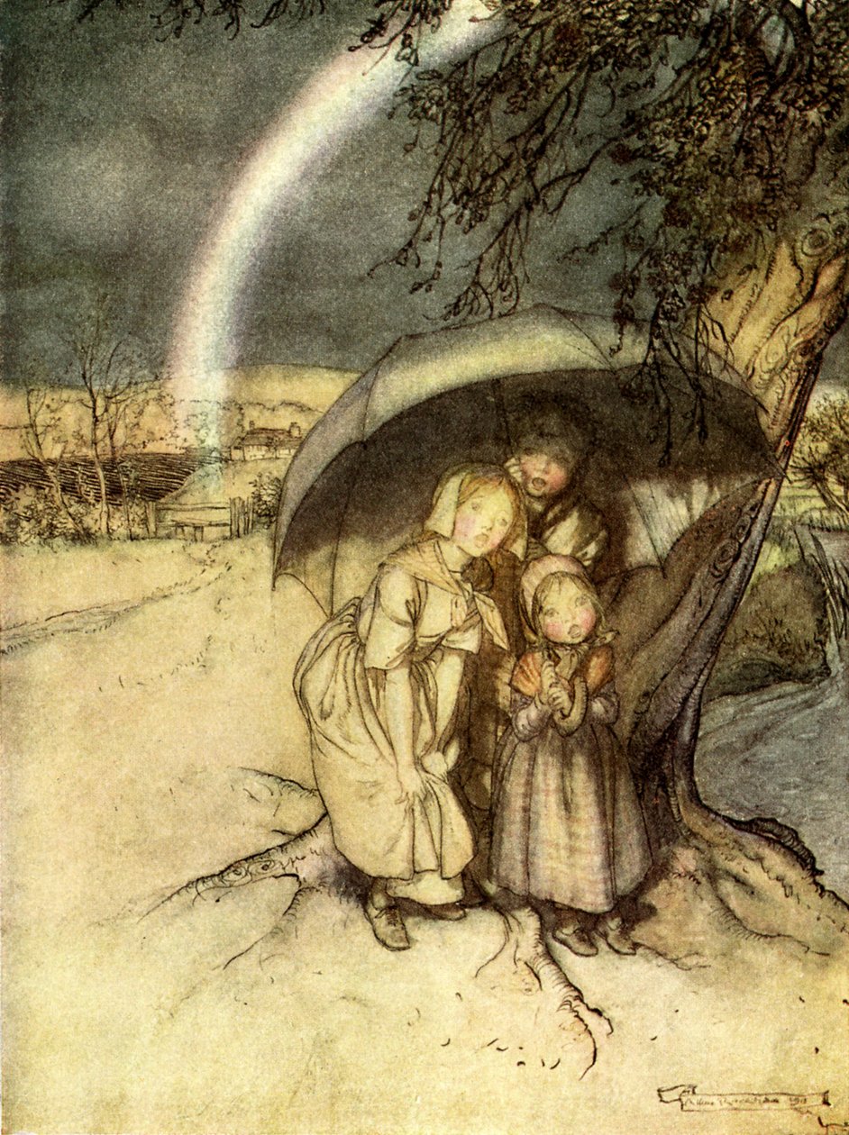 Chuva, chuva vai para a Espanha de Arthur Rackham