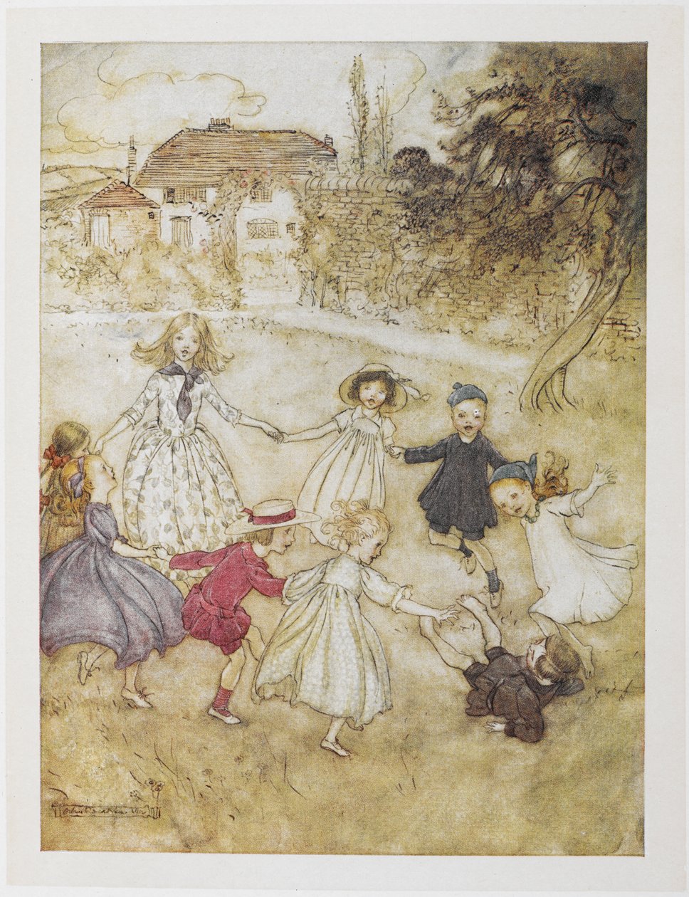 Ring-a-ring-a-process | Arthur Rackham