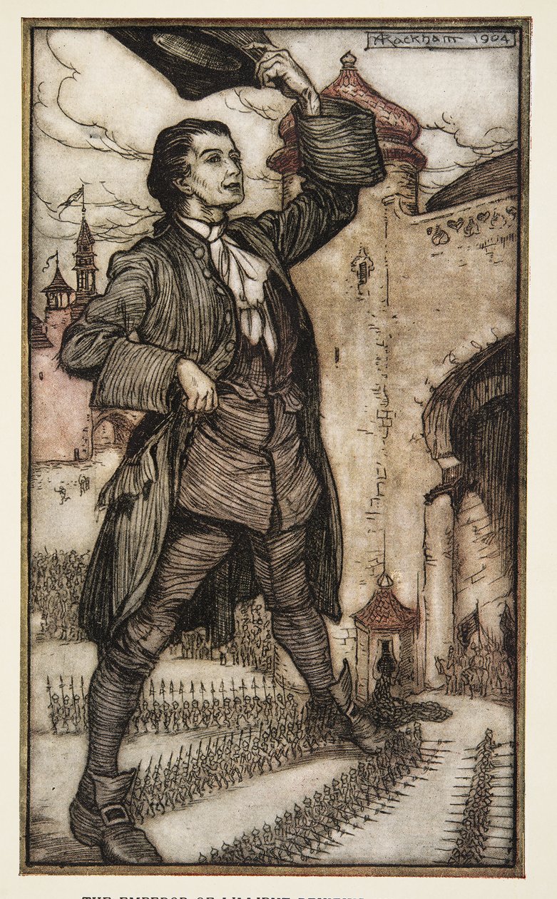 O Imperador de Lilliput Revê Suas Tropas, de Gulliver