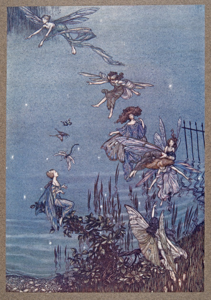 As Fadas da Serpentina, de Peter Pan em Kensington Gardens por JM Barrie (1860 - 1937), pub. 1906 de Arthur Rackham