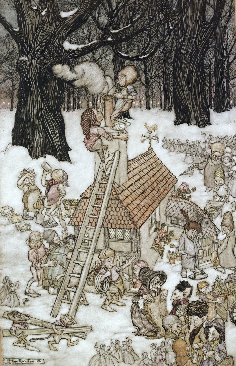 A casa construída para Maimie, 1906 de Arthur Rackham
