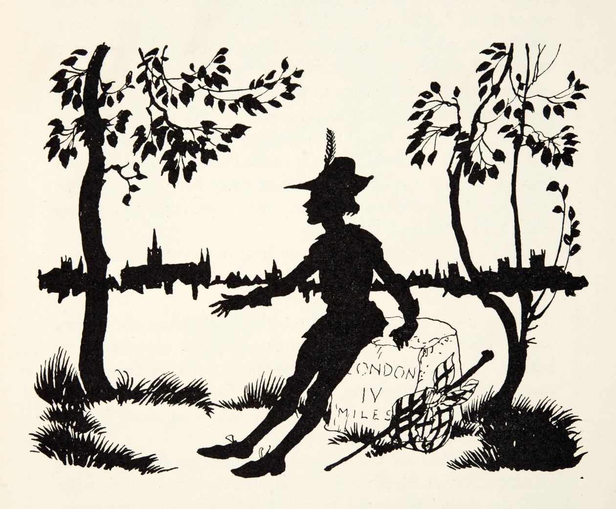 Volte novamente Whittingon, Três vezes Lord Mayor de Londres, do Arthur Rackham Fairy Book, pub. 1933 de Arthur Rackham