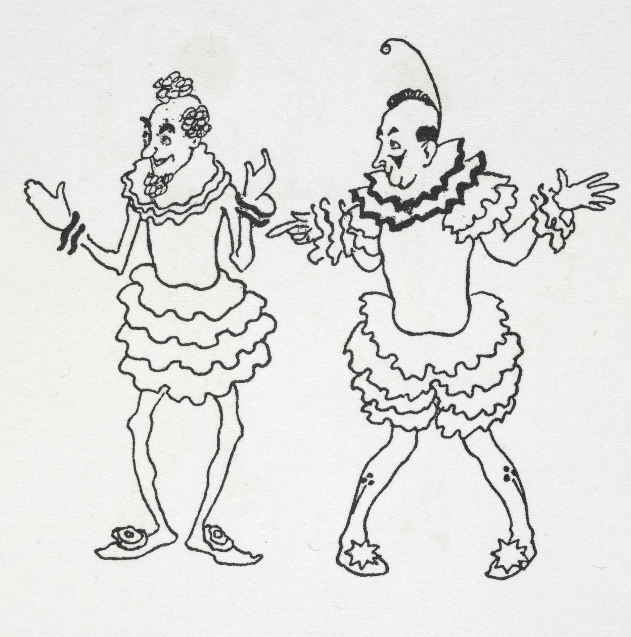 Dois palhaços de Arthur Rackham