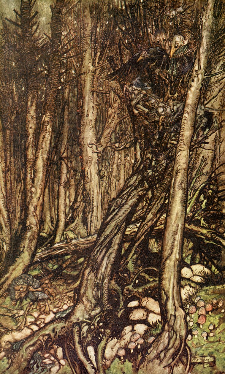 Ondina em Friedrich de la Motte Fouqué de Arthur Rackham