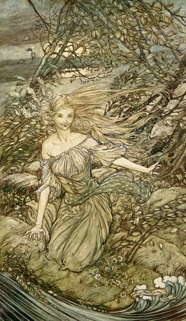 Ondina em Friedrich de la Motte Fouqué de Arthur Rackham
