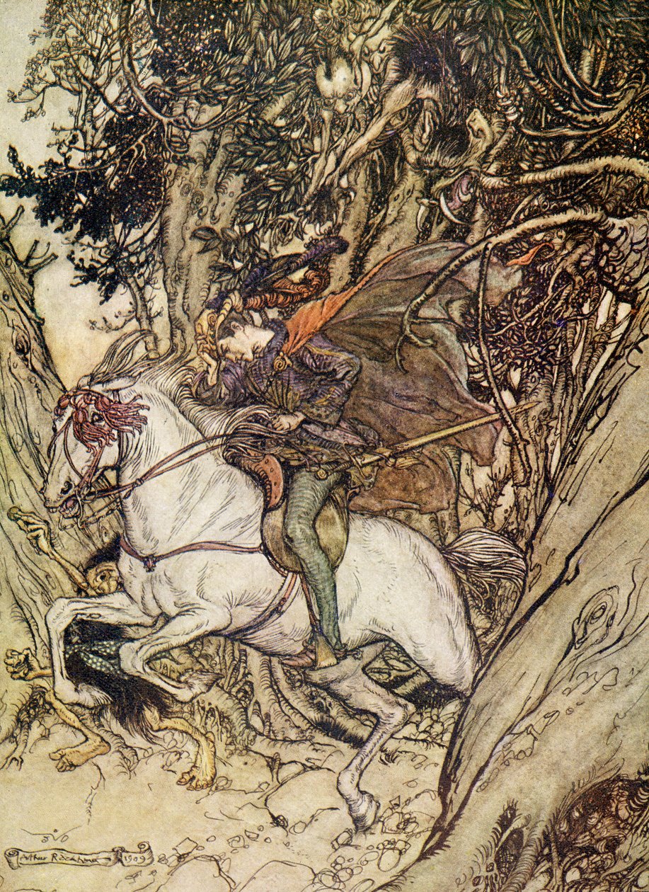 Ondina em Friedrich de la Motte Fouqué de Arthur Rackham