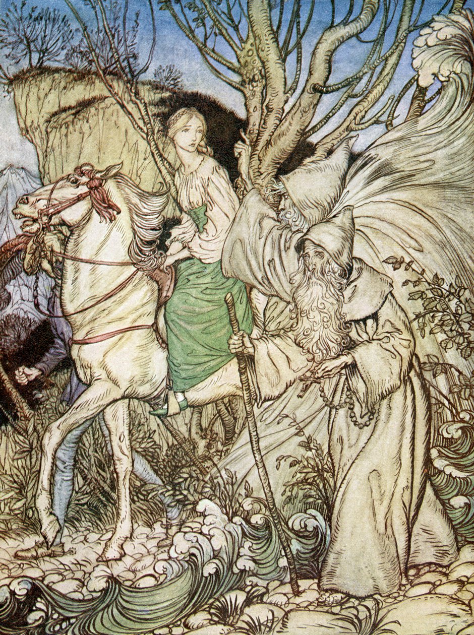 Ondina em Friedrich de la Motte Fouqué de Arthur Rackham