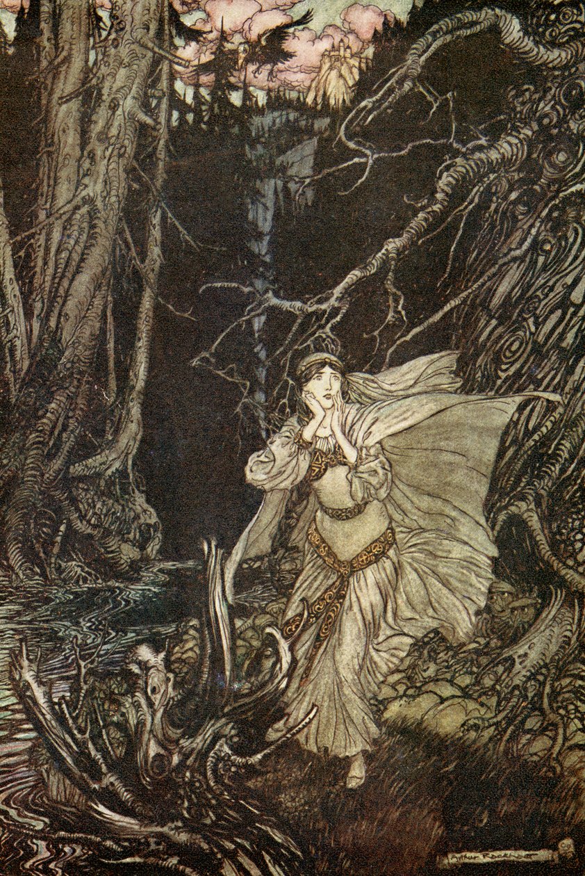 Ondina em Friedrich de la Motte Fouqué de Arthur Rackham