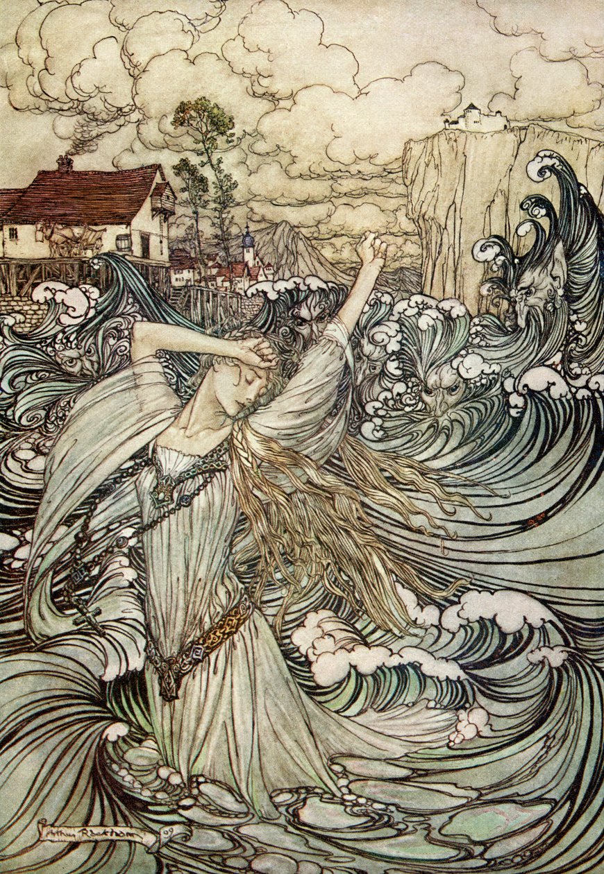 Ondina em Friedrich de la Motte Fouqué de Arthur Rackham
