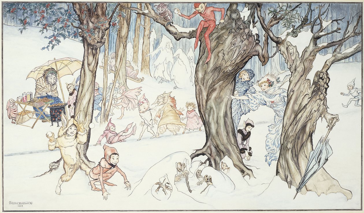 Frolic do inverno, 1924 de Arthur Rackham