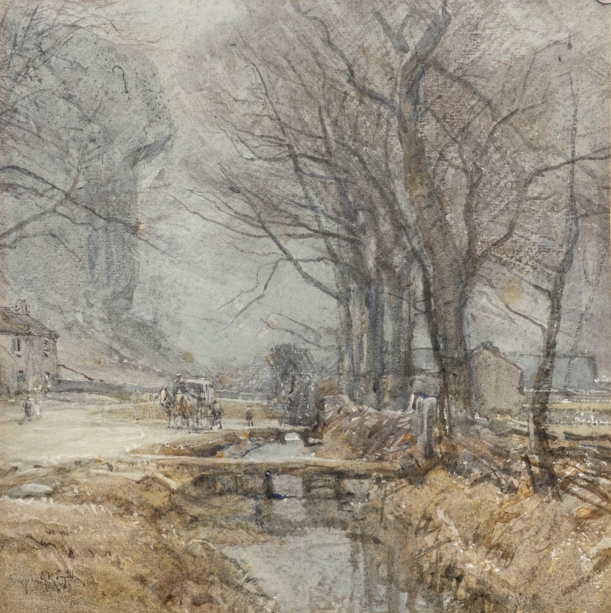 Kilnsey, Yorkshire, c.1927 (aguarela) de Arthur Reginald Smith
