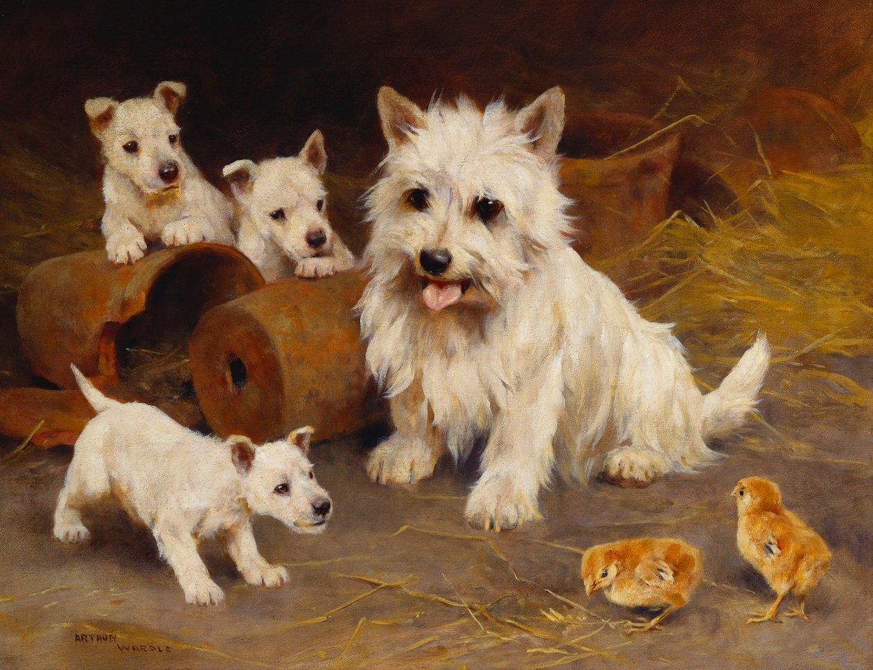 Amigo ou Inimigo (óleo sobre tela) de Arthur Wardle