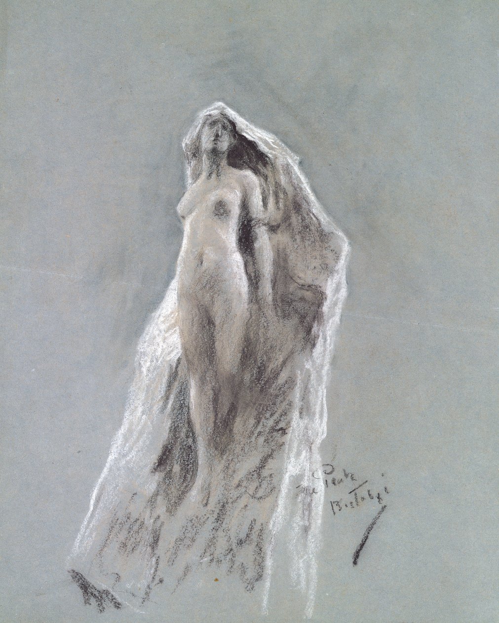 Espírito do Pico, c.1890 (pastel sobre papel azul) de Arthur Wardle