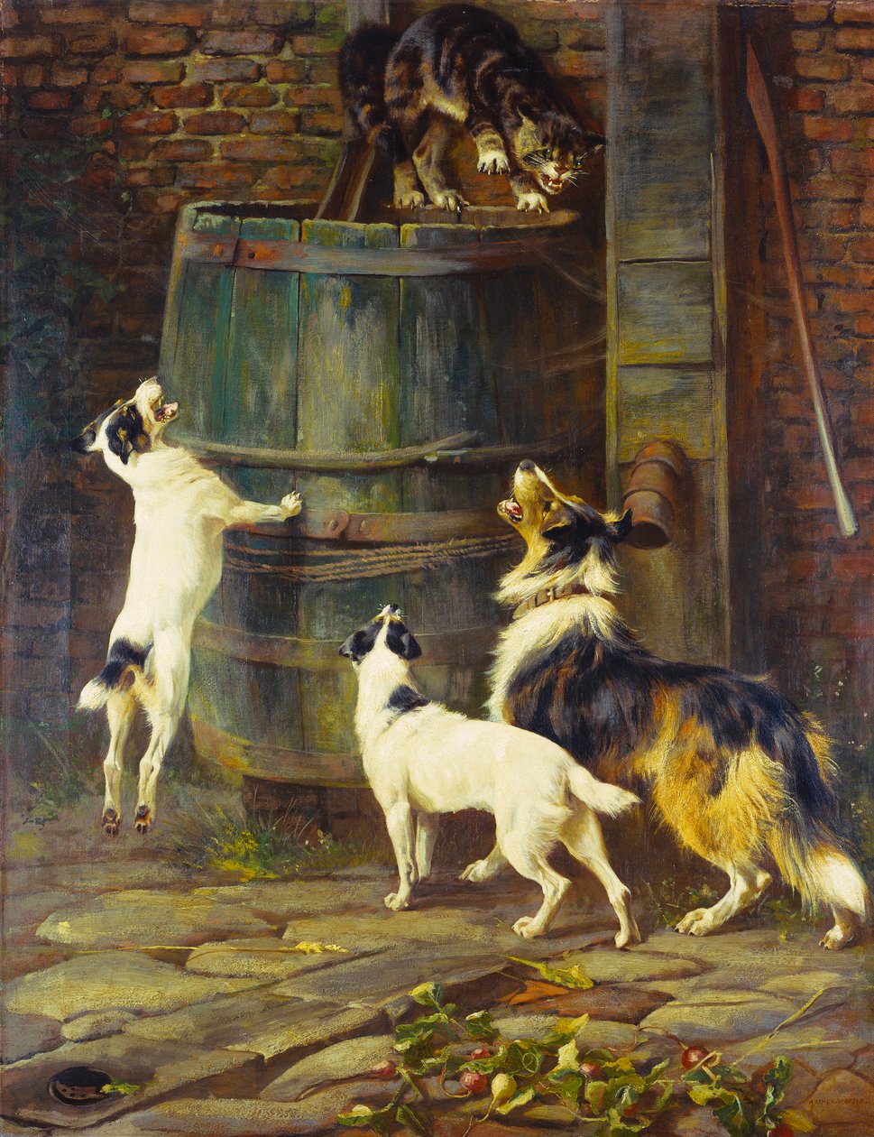 Só queremos brincar (óleo sobre tela) de Arthur Wardle