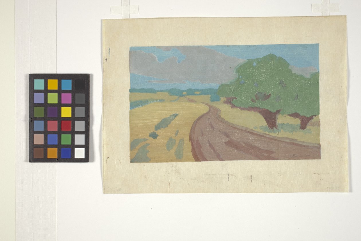A Estrada Argilla (impressão em bloco de madeira a cores) de Arthur Wesley Dow