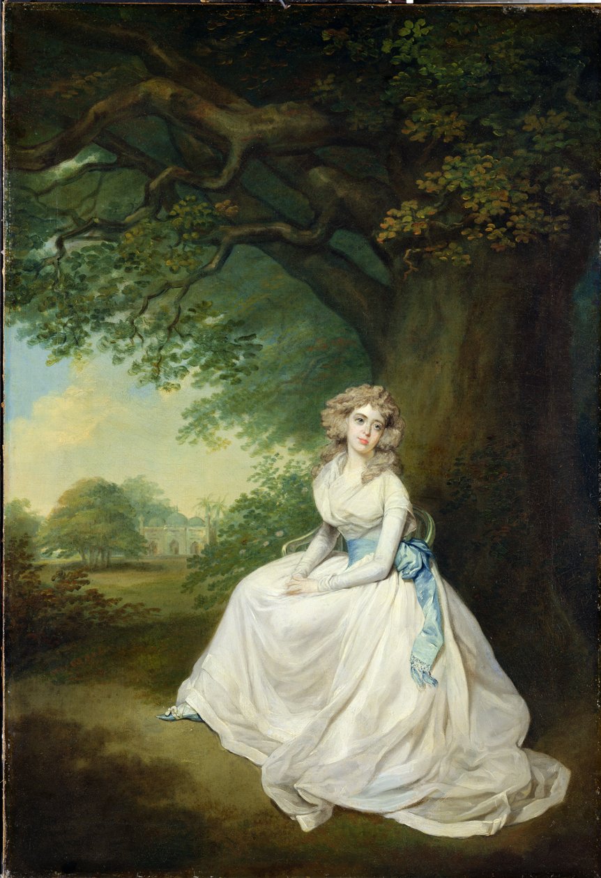 Lady Chambers, c.1789 (óleo sobre tela) de Arthur William Devis