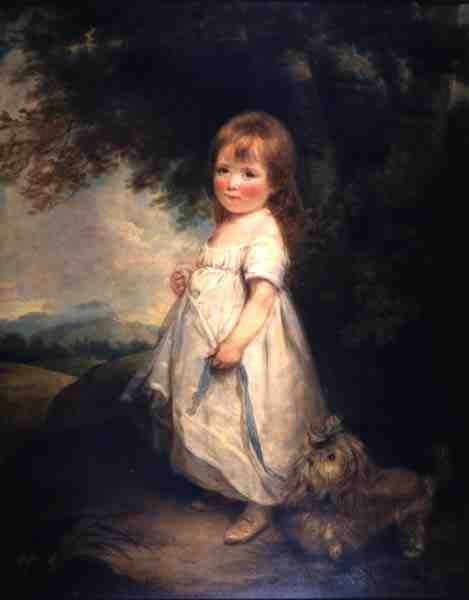 Miss Anderson com o seu cão, c.1810 de Arthur William Devis