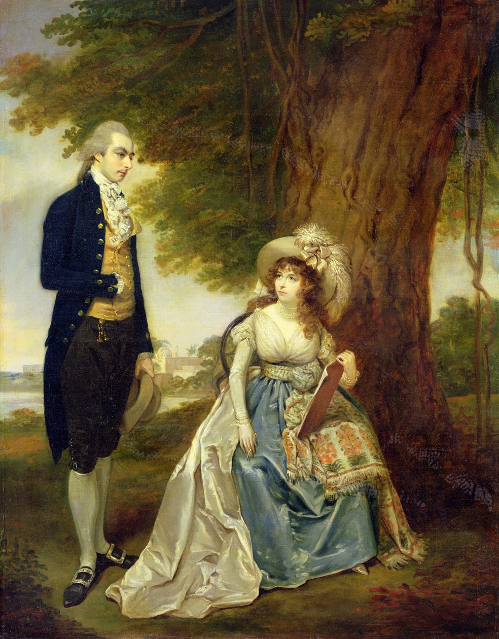 Sr. e Sra. Fraser, c.1785-90 (óleo sobre tela) de Arthur William Devis