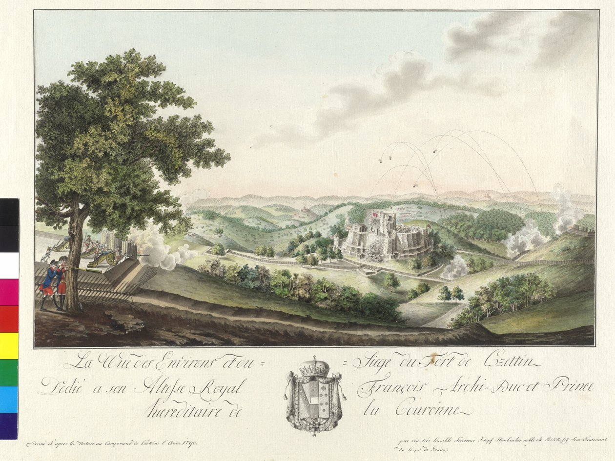 1790 cerco da fortaleza de Czettin de Artist Unknown
