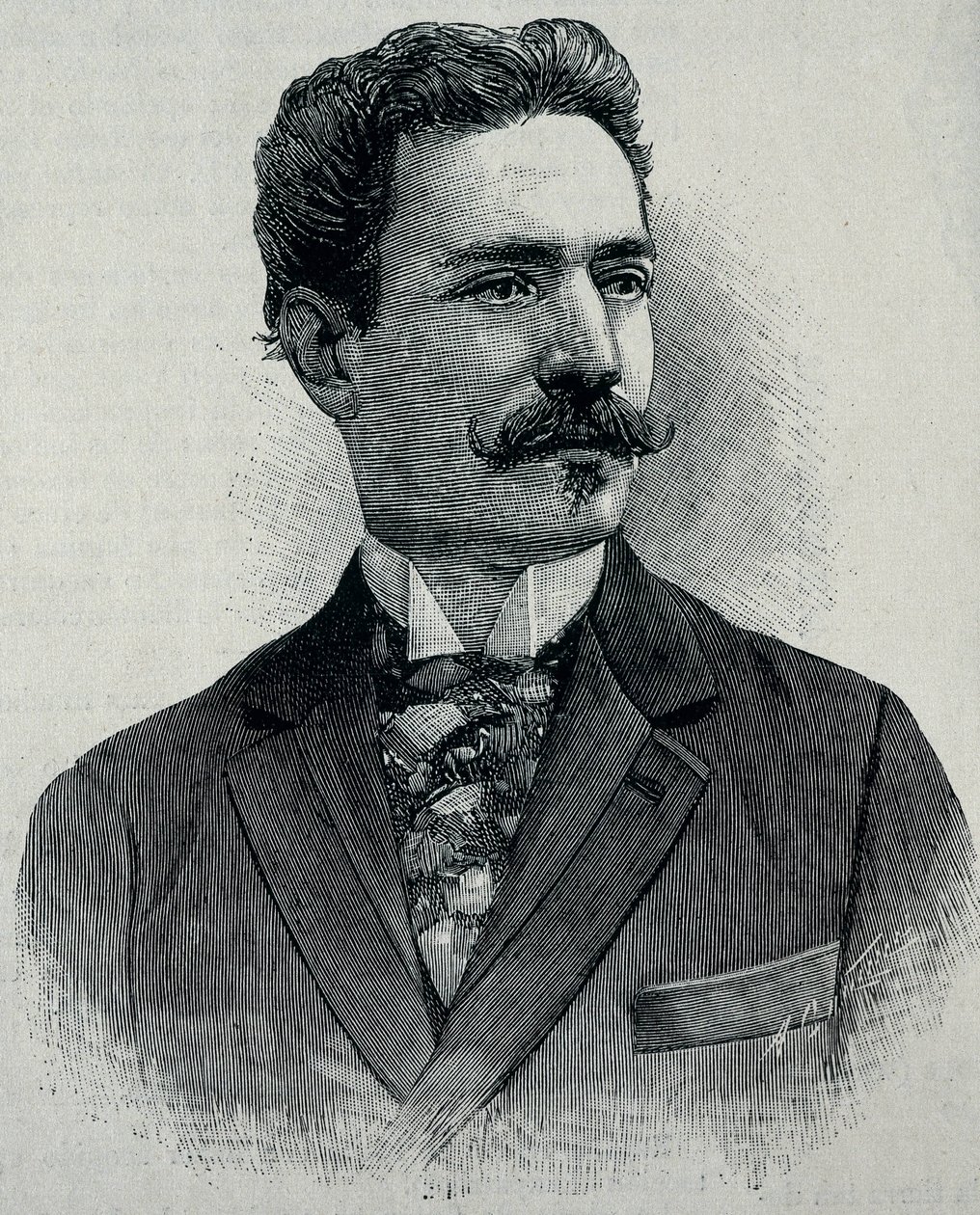 ALBARRAN Y DOMINGEZ, Joaquin (1860 - 1912). Urologista espanhol nascido em Cuba. (gravura) de Artist Unknown