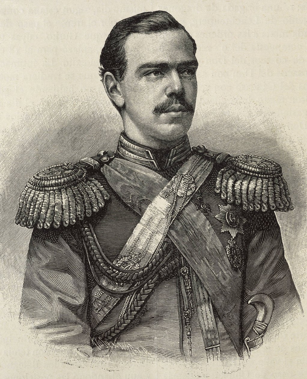 ALEXANDRE III da Rússia (1845-1894). Czar da Rússia (1881-1894), filho e sucessor de Alexandre II. Gravura. de Artist Unknown