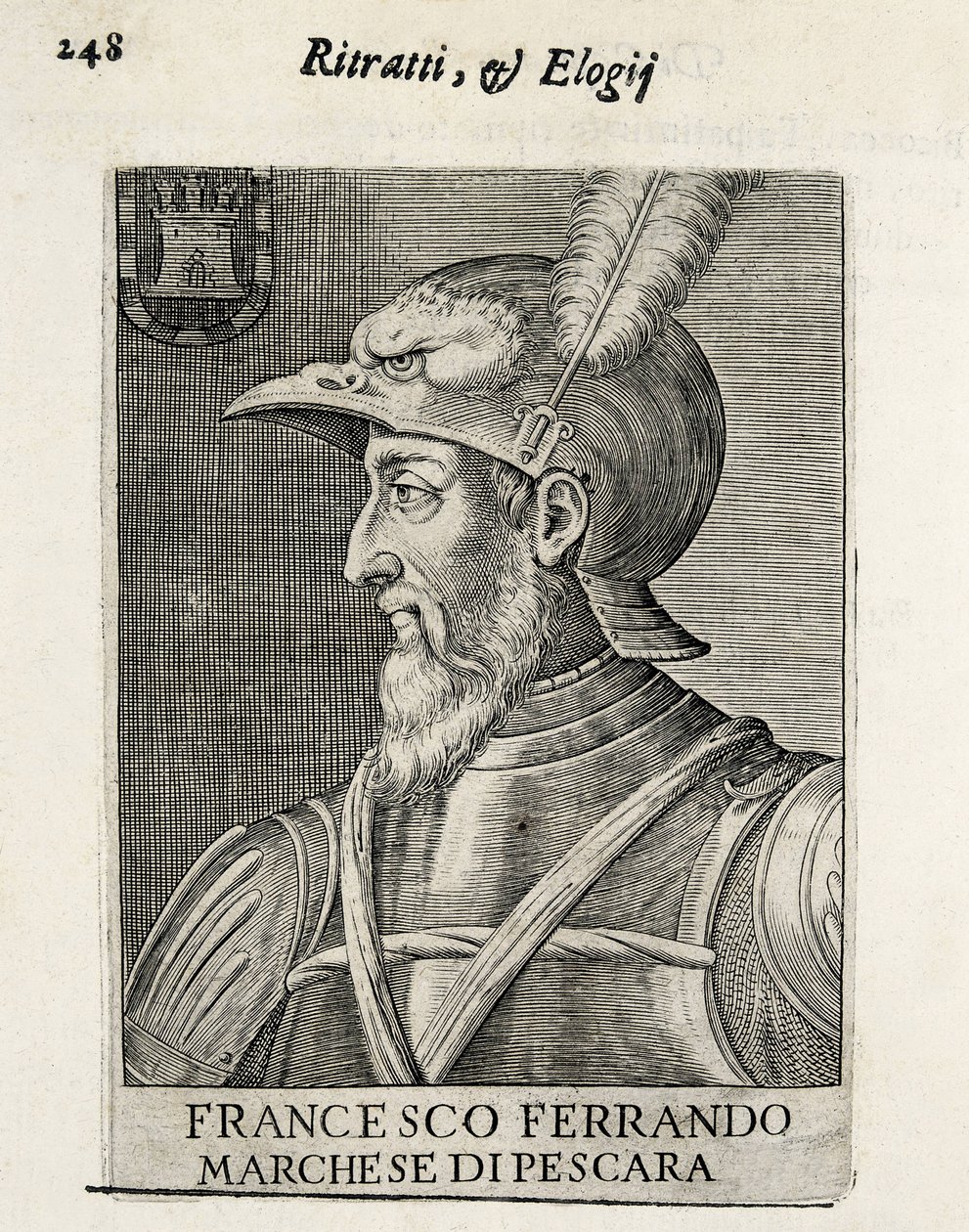 AVALOS, Fernando Francisco (1490-1546). General espanhol. Xilogravura. ESPANHA. MADRID (COMUNIDADE AUTÓNOMA). Madrid. Biblioteca Nacional de Artist Unknown