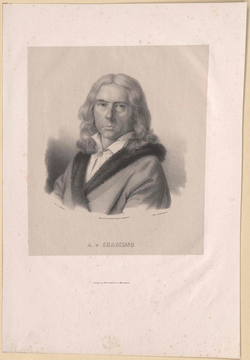 Adelbert von Chamisso (impressão) de Artist Unknown