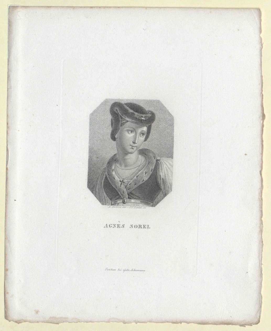 Agnes Sorel (impressão) de Artist Unknown