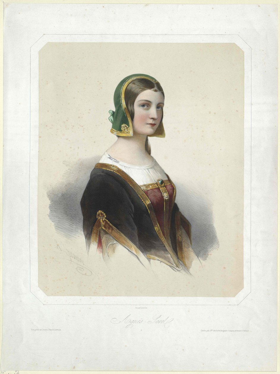 Agnes Sorel (impressão) de Artist Unknown