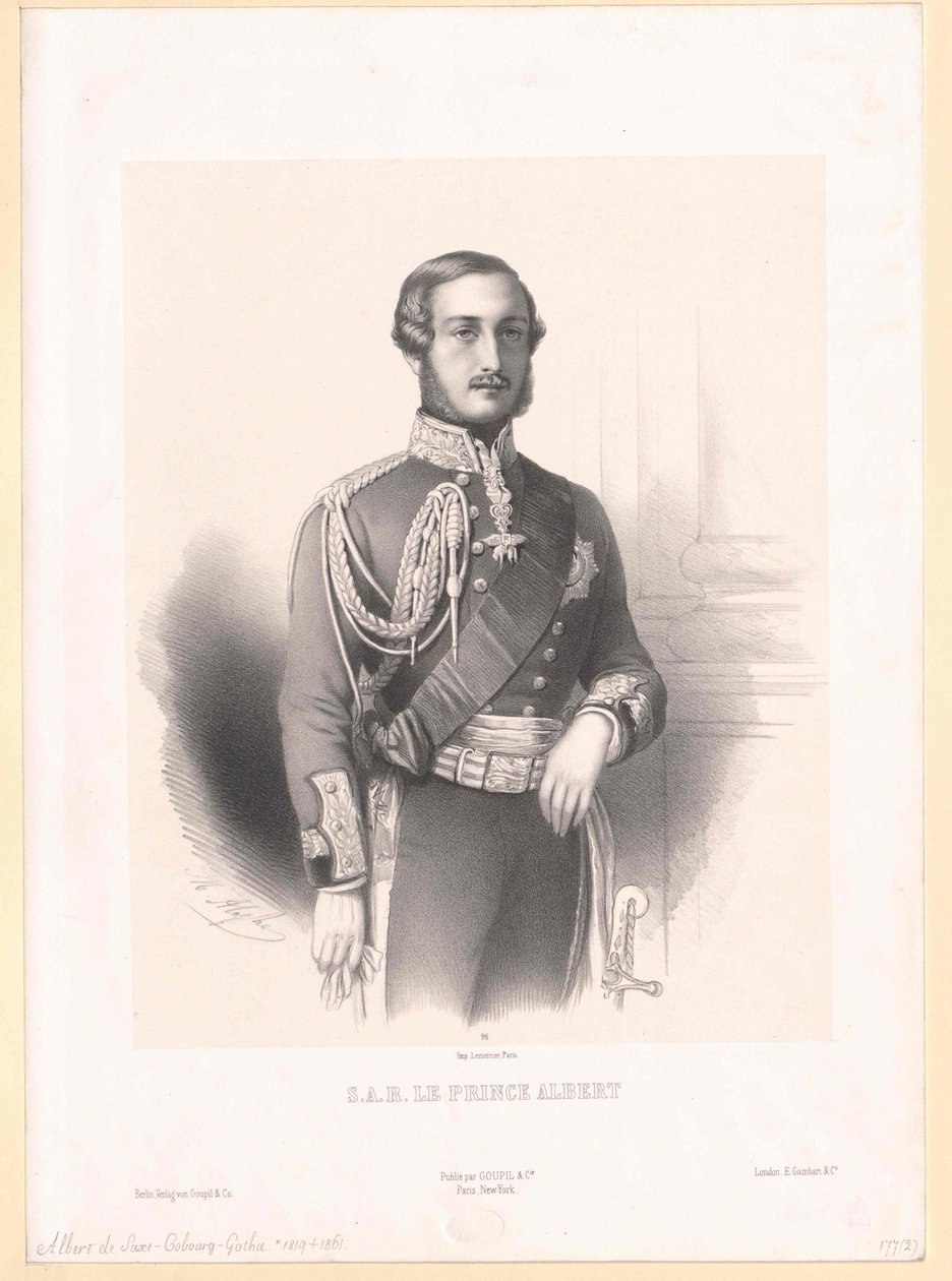 Alberto, príncipe consorte de Inglaterra Duque da Saxónia Príncipe de Saxe-Coburgo-Gotha de Artist Unknown