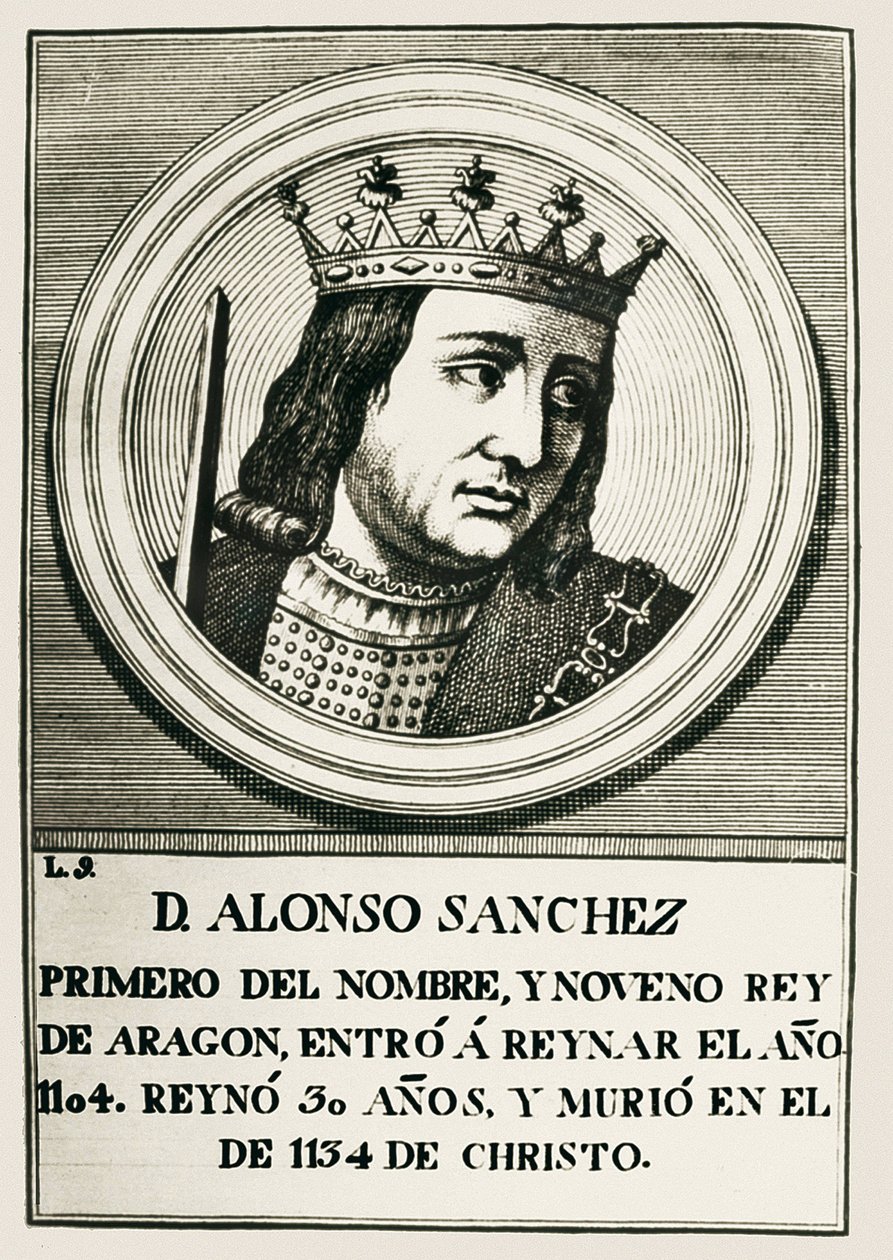 Afonso I, "O Batalhador" (1073-1134). Rei de Aragão e Navarra (1104-1134). de Artist Unknown